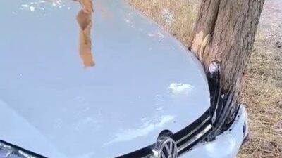 Elazığ’da bir otomobilin ağaca çarpması sonucu meydana gelen kazada, 2
