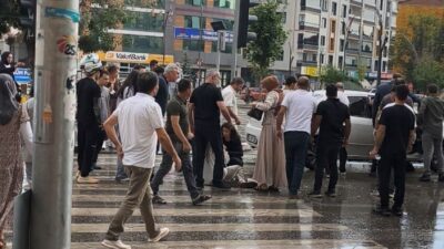 Elazığ’da meydana gelen bir olayda, bir otomobilin çarptığı yayaya zarar