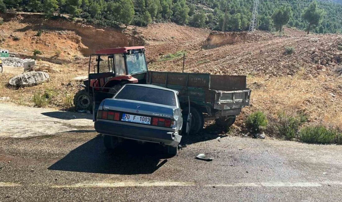 Ermenek ilçesine bağlı Güneyyurt Beldesi Habib Mahallesi’nde meydana gelen trafik
