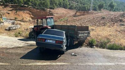Ermenek ilçesine bağlı Güneyyurt Beldesi Habib Mahallesi’nde meydana gelen trafik