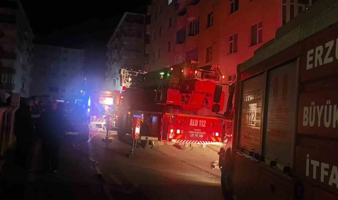 Erzurum’un Palandöken ilçesinde bulunan bir apartmanın 5. katında meydana gelen