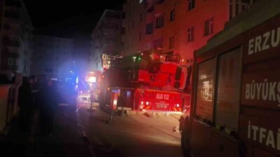 Erzurum’un Palandöken ilçesinde bulunan bir apartmanın 5. katında meydana gelen