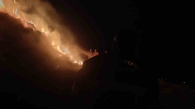 Erzurum’un Tekman ilçesinde meydana gelen yangında, bir vatandaşa ait yaklaşık