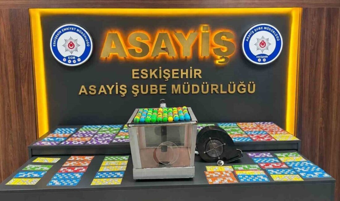 Eskişehir ilinde gerçekleştirilen bir operasyonda bir iş yerinde kumar oynamalarına
