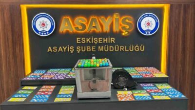 Eskişehir ilinde gerçekleştirilen bir operasyonda bir iş yerinde kumar oynamalarına