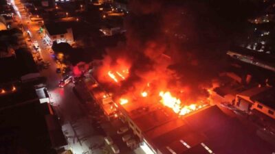 Eskişehir’de, Baksan Sanayi Sitesi’nde bulunan bir yapı malzemeleri dükkanında çıkan