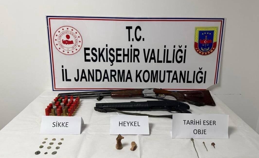 Eskişehir’in Alpu ilçesinde Jandarma ekipleri tarafından gerçekleştirilen “Anadolu Mirası” operasyonunda