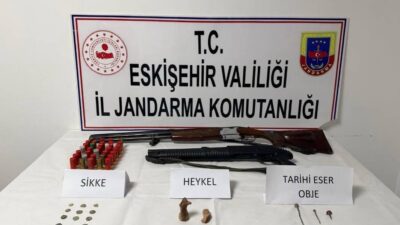 Eskişehir’in Alpu ilçesinde Jandarma ekipleri tarafından gerçekleştirilen “Anadolu Mirası” operasyonunda