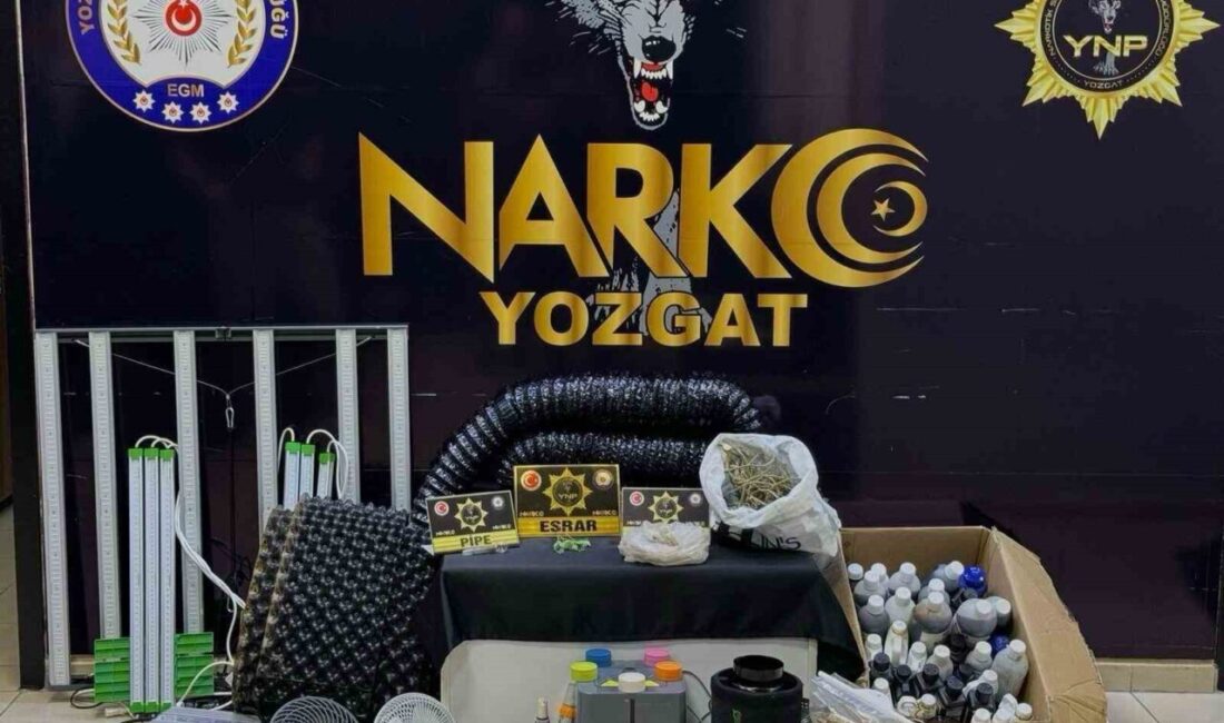 Yozgat’ta uyuşturucu yetiştirdiği şüphesiyle yakalanan bir kişi hakkında polis tarafından