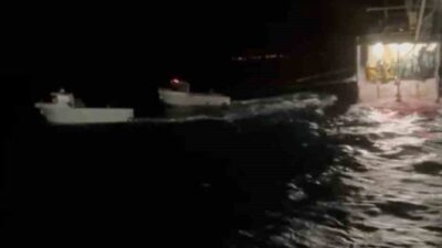 Çanakkale’nin Bozcaada ilçesinde, şiddetli fırtına ve güçlü akıntılar nedeniyle sıkıntı