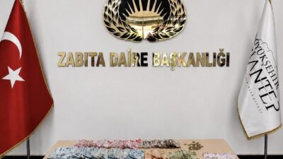 Gaziantep’te Zabıta ekipleri tarafından dilencilere yönelik gerçekleştirilen kontrollerde yakalanan bir