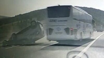 Bolu’da dün meydana gelen kazada, TEM Otoyolu Çaydurt mevkiinde direksiyon