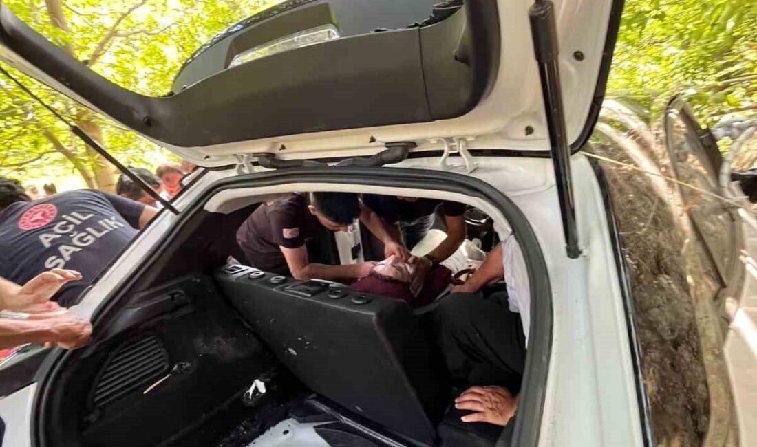 Bitlis’in Hizan ilçesinde meydana gelen trafik kazasında bir otomobilin kontrolden