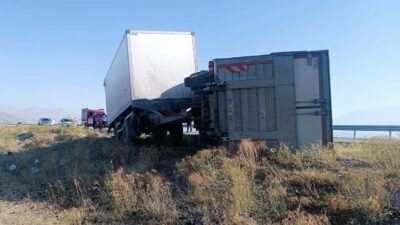 Iğdır-Doğubayazıt karayolunun Gültepe mevkiinde, eşeğe çarpmamak için manevra yapan tamperli