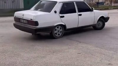 Bursa’nın İnegöl ilçesinde bir sürücü, aracıyla drift yaparken tespit edilerek