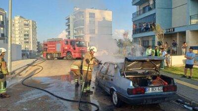Hatay’ın İskenderun ilçesinde, İsmet İnönü Mahallesi’nde park halindeyken Tofaş marka