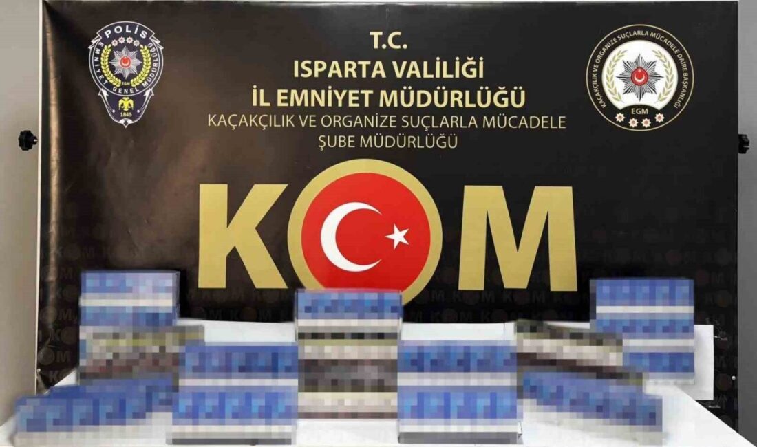 Isparta’da polis ekipleri tarafından kaçakçılıkla mücadele kapsamında gerçekleştirilen operasyonda 300