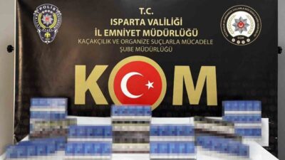 Isparta’da polis ekipleri tarafından kaçakçılıkla mücadele kapsamında gerçekleştirilen operasyonda 300