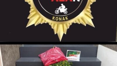 İzmir’in Konak ilçesinde polis ekipleri tarafından gerçekleştirilen bir uyuşturucu operasyonunda,