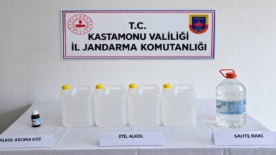 Kastamonu’da Jandarma ekipleri tarafından gerçekleştirilen bir operasyonda bir araçta yapılan