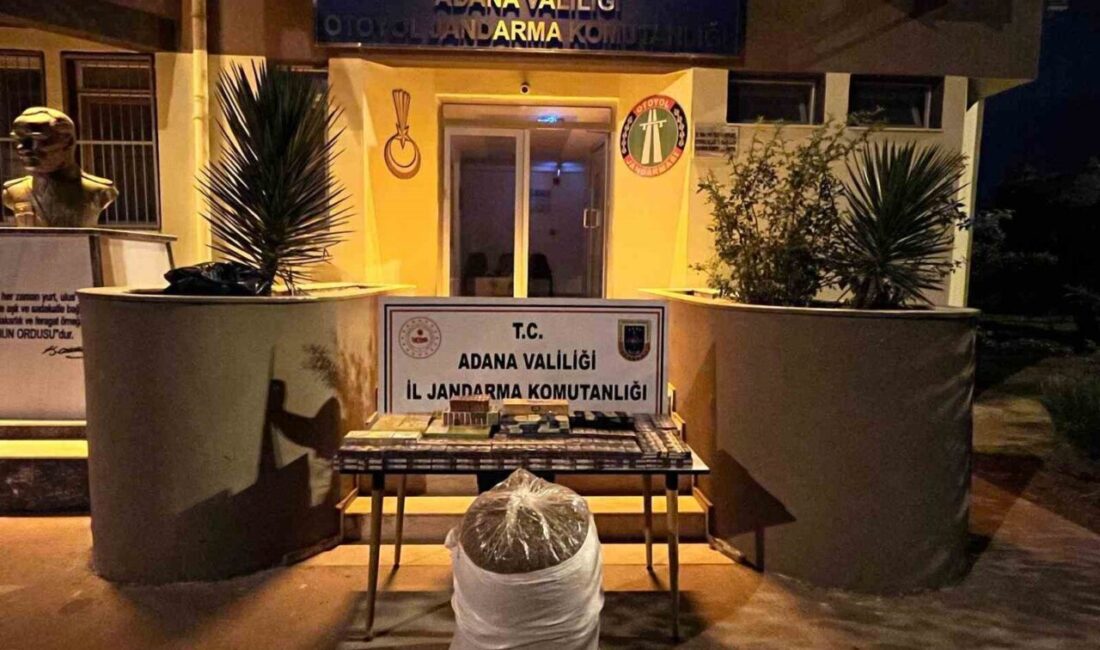 Adana’da, Jandarma ekipleri tarafından gerçekleştirilen operasyonda 2 araçta 630 paket