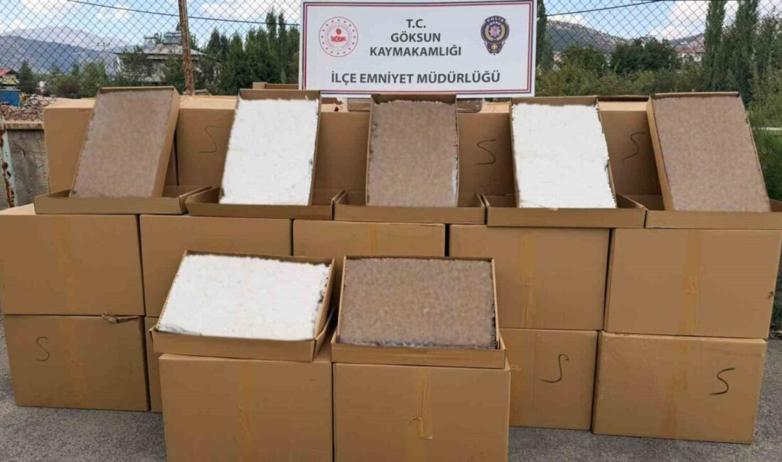 Kahramanmaraş’ta yapılan bir kaçakçılık operasyonunda, 2 milyon 62 bin 500