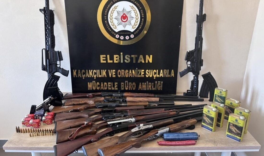 Elbistan ilçesinde gerçekleştirilen iki ayrı operasyonda uyuşturucu madde ticareti, silah