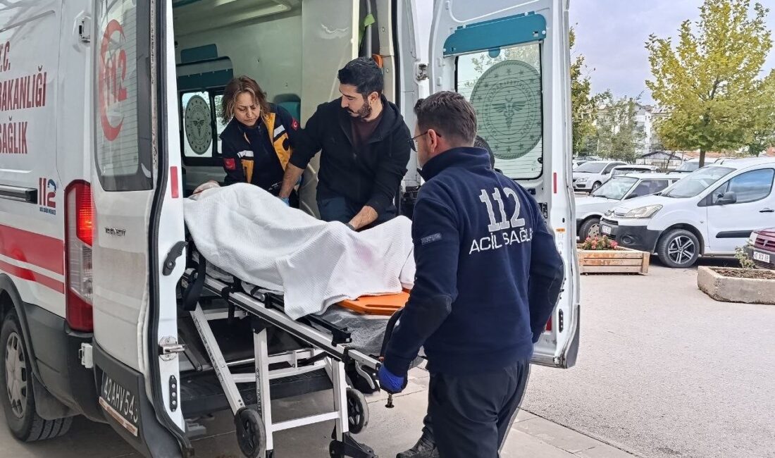 Konya’nın Beyşehir ilçesinde bir kişi, Sanayi Sitesi’nde bir kamyon kasasından