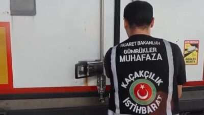 Edirne Kapıkule Gümrük Kapısı’nda şüpheli yoğunluk tespit edilen bir tırda
