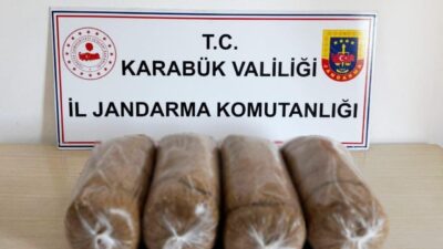 Karabük’te düzenlenen 4 ayrı operasyonda 20 kilogram bandrolsüz tütün ve