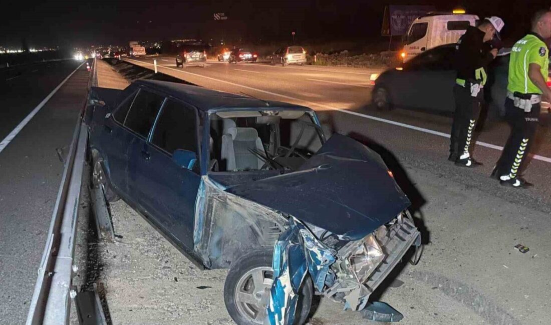 Karaman’da meydana gelen trafik kazasında, aynı yönde seyir halinde olan