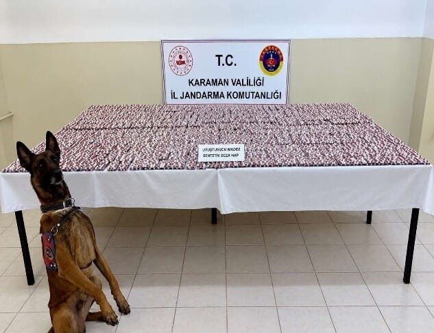 Karaman’da jandarma tarafından gerçekleştirilen operasyonlarda 20 bin adet sentetik ecza