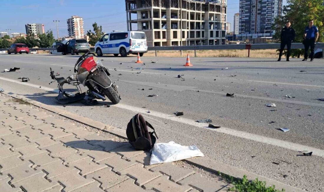 Karaman’da meydana gelen trafik kazasında, bir elektrikli bisiklete kavşakta dönüş