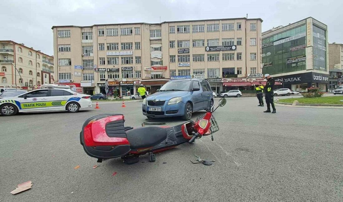 Karaman ilinde, 83 yaşındaki bir sürücü, otomobille çarpıştığı elektrikli bisikletten