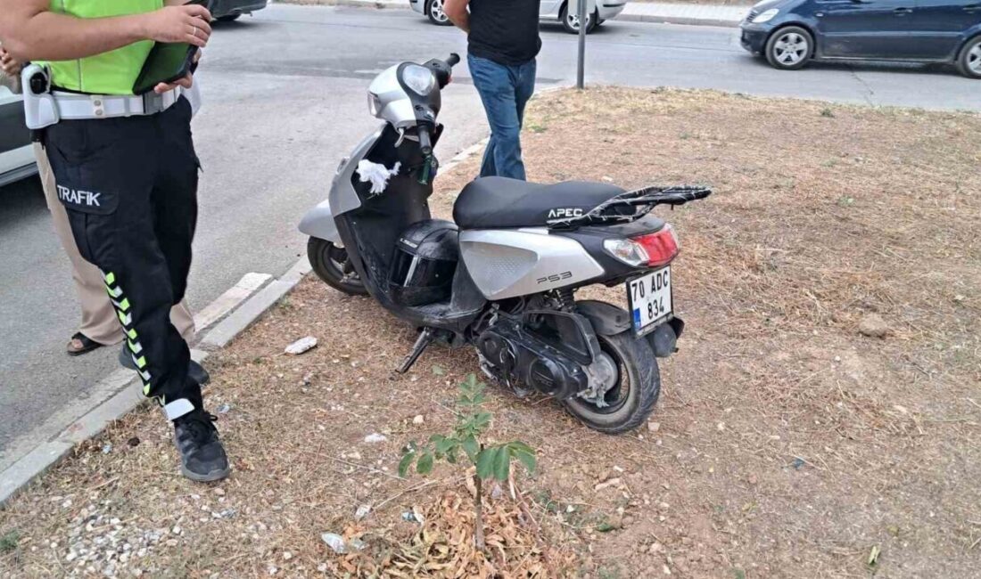 Karaman’da motosikletle çarpışan bir otomobilin sürücüsü yaralandı. Olay, Gevher Hatun