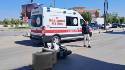 Karaman’da meydana gelen kazada, patates yüklü bir kamyonet ile motosikletin