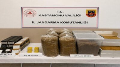 Kastamonu’da jandarma ekipleri, kaçakçılıkla mücadele çalışmaları kapsamında gerçekleştirdikleri aramalarda, 4