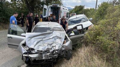Kastamonu’nun Tosya ilçesinde meydana gelen bir trafik kazasında kamyonet ile