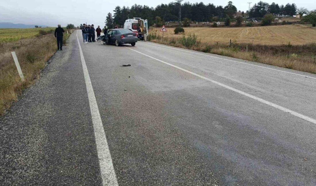 Kastamonu’nun Daday ilçesinde meydana gelen trafik kazasında 2 aracın kafa