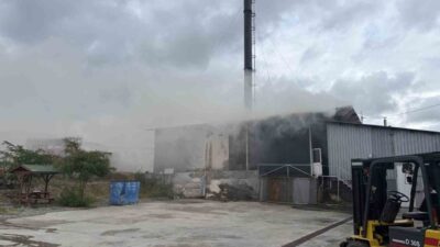 Tosya ilçesinde bulunan bir süt fabrikasına ait talaş silosunda meydana