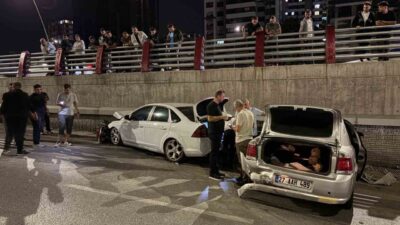 Kocasinan ilçesinde meydana gelen zincirleme trafik kazasında 2 sürücü yaralandı.