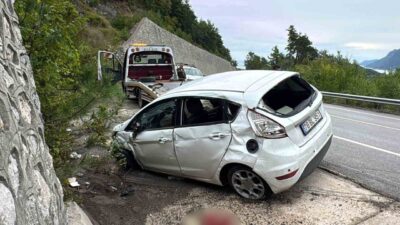 Amasra ilçesinde meydana gelen trafik kazasında ağır yaralanan 3 aylık