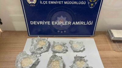 Keşan, Edirne ilçesinde polis tarafından durdurulan iki şüphelinin üzerinde yapılan