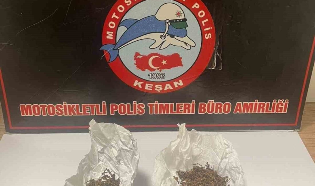 Keşan ilçesinde yapılan polis denetimlerinde farklı zamanlarda uyuşturucu ve ruhsatsız