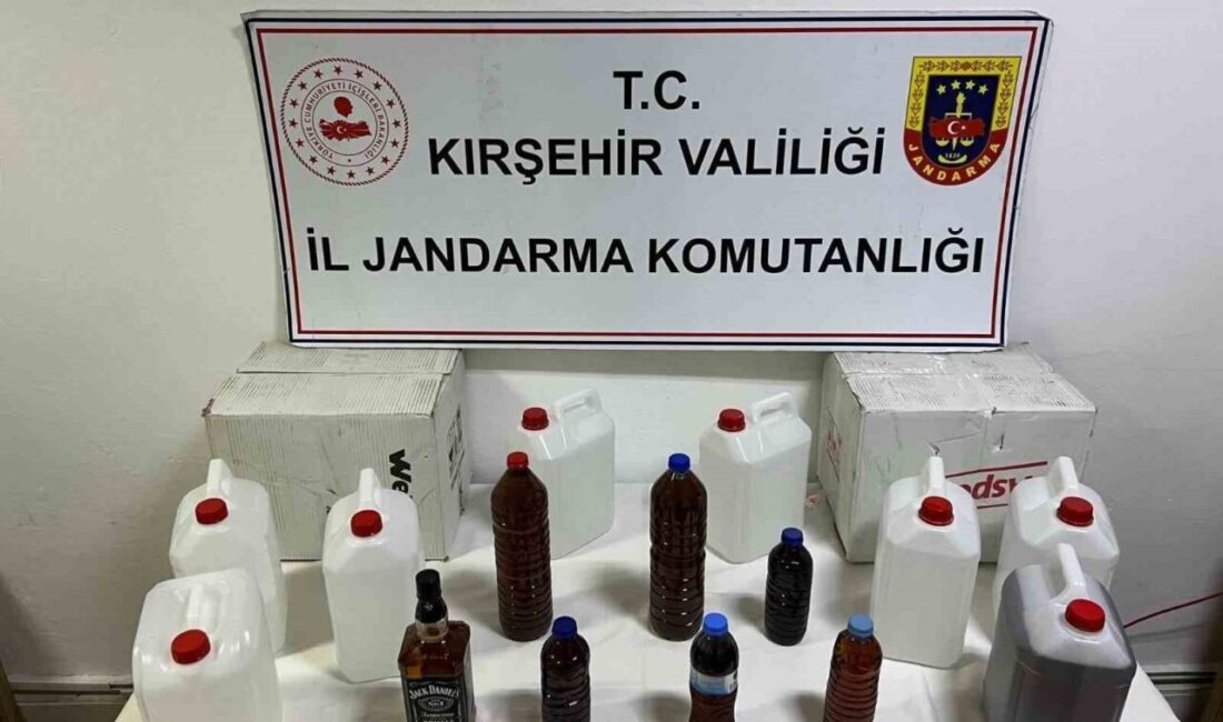 Kırşehir’de jandarma ekipleri tarafından gerçekleştirilen operasyonda 35 litre kaçak etil