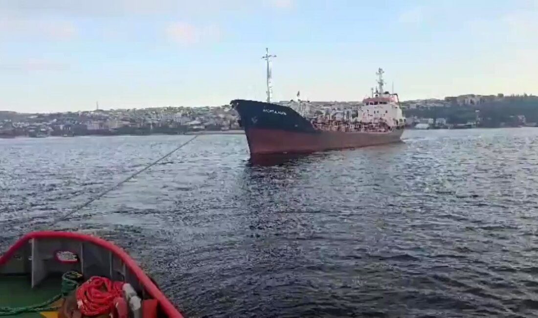 Kocaeli’nin Bayramoğlu açıklarında, 87 metre uzunluğunda ve 240 ton fuel
