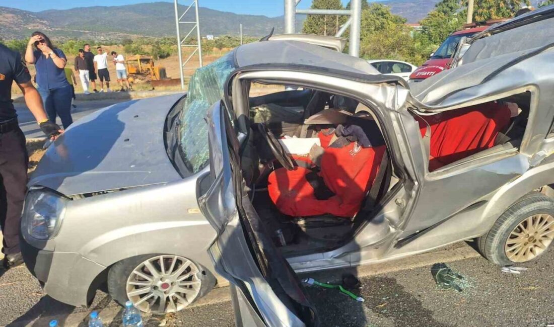 Çine ilçesinde meydana gelen trafik kazasında sürücü kontrolü kaybederek refüjdeki