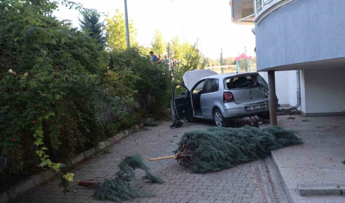 Nevşehir’de meydana gelen trafik kazasında, bir otomobil kontrolünü kaybederek önce