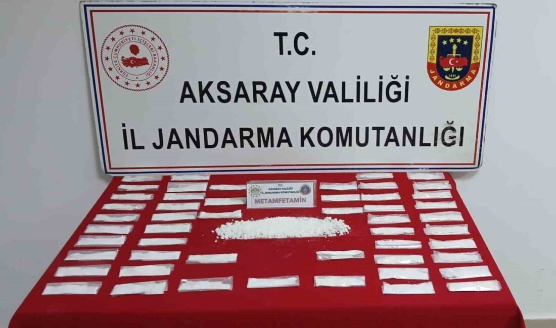 Aksaray ilinde, jandarmanın düzenlediği operasyon sonucunda konum atarak uyuşturucu satışı
