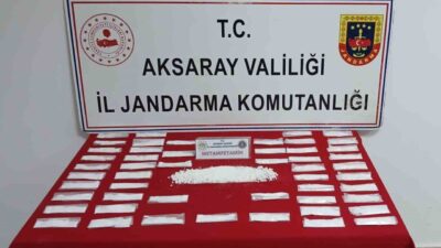 Aksaray ilinde, jandarmanın düzenlediği operasyon sonucunda konum atarak uyuşturucu satışı